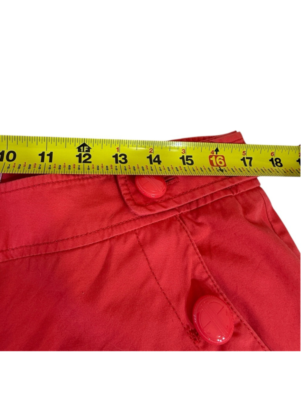 Lilly Pulitzer Red Wide Leg Sailor Pants Women’s Size 12 Nautical Button Detail - Picture 4 of 9